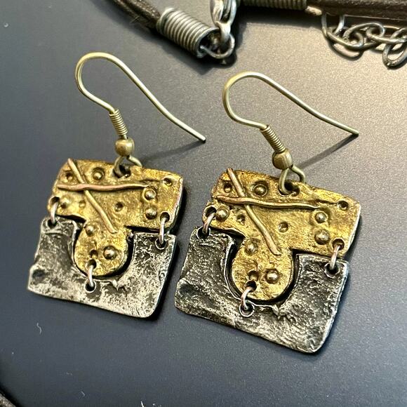 Modern Mixed Metal Artisan Jewelry Set - Picture 6 of 7